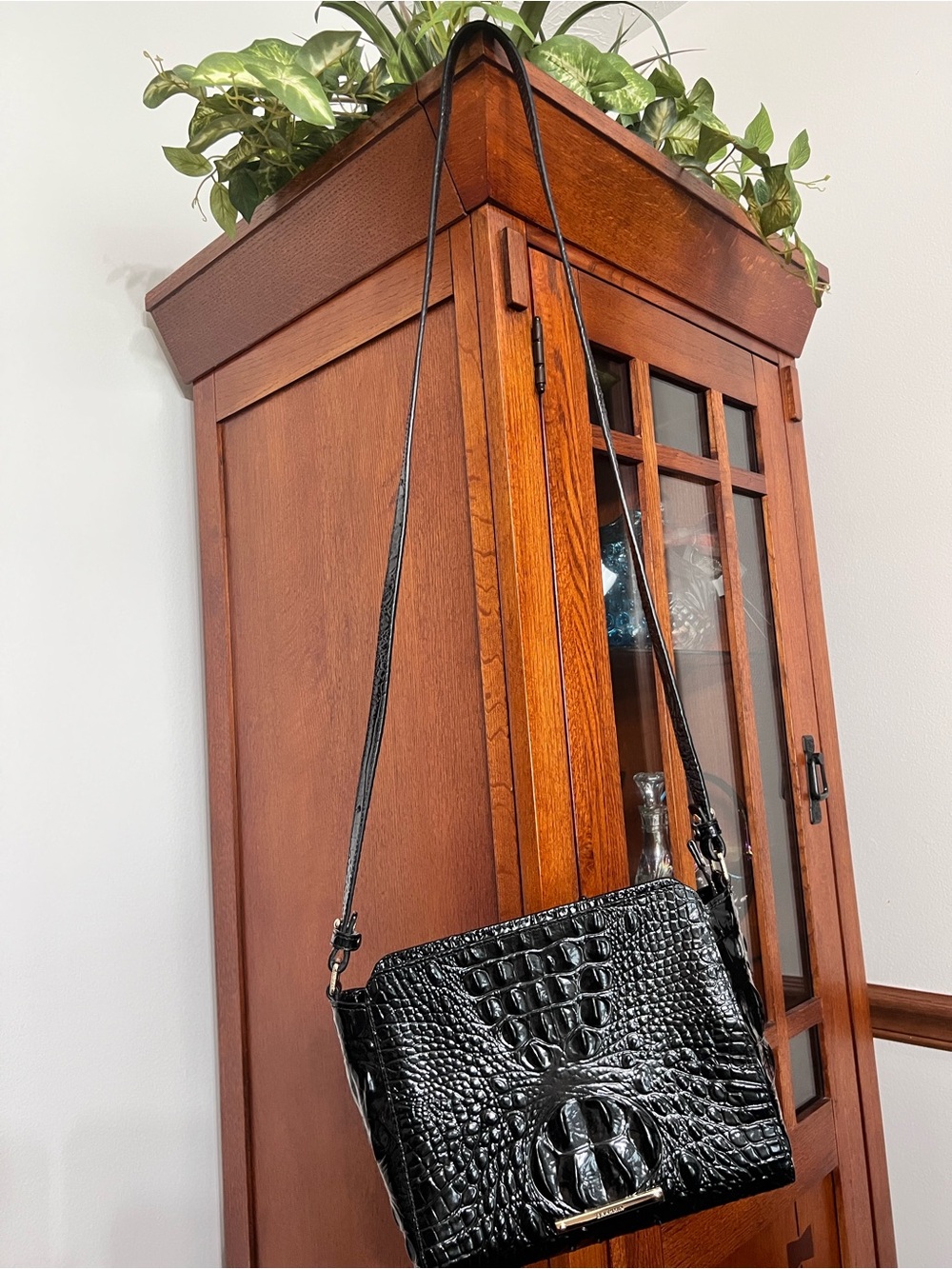 Brahmin Black Melbourne Carrie Crossbody
